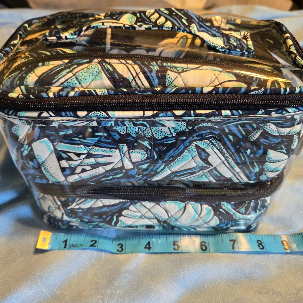 Vera Bradley Blue Floral Cosmetic Bag